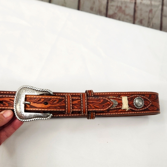 Nocona Other - Nocona Hand Tooled Mens Western Belt